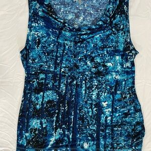 Calvin Klein Blue Abstract Tank Top